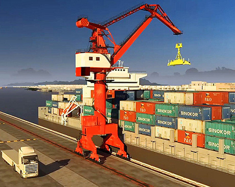 Port lifting container-- Logistics & Freight Forwarding