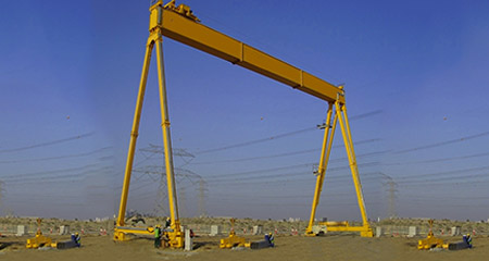 Single Girder Rail Mounted Gantry Crane