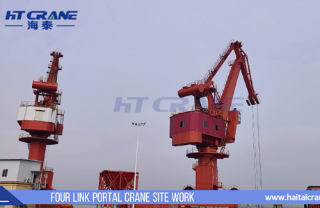 Four Link Portal Slewing Crane Site Work