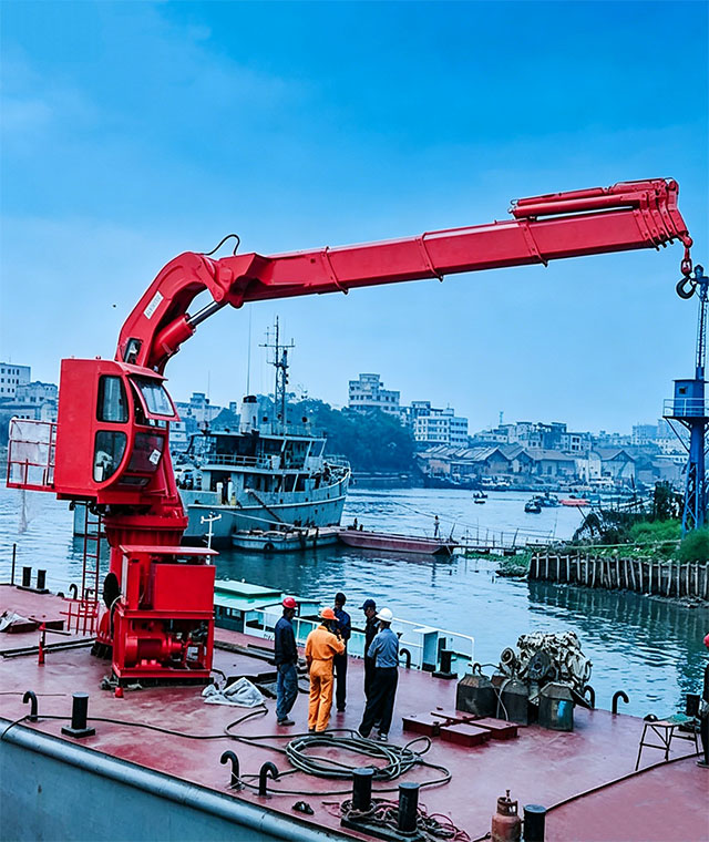 Marine Telescopic Boom Crane