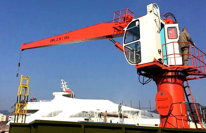 Marine Stiff Boom Crane