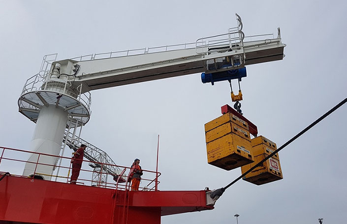 Marine Stiff Boom Crane
