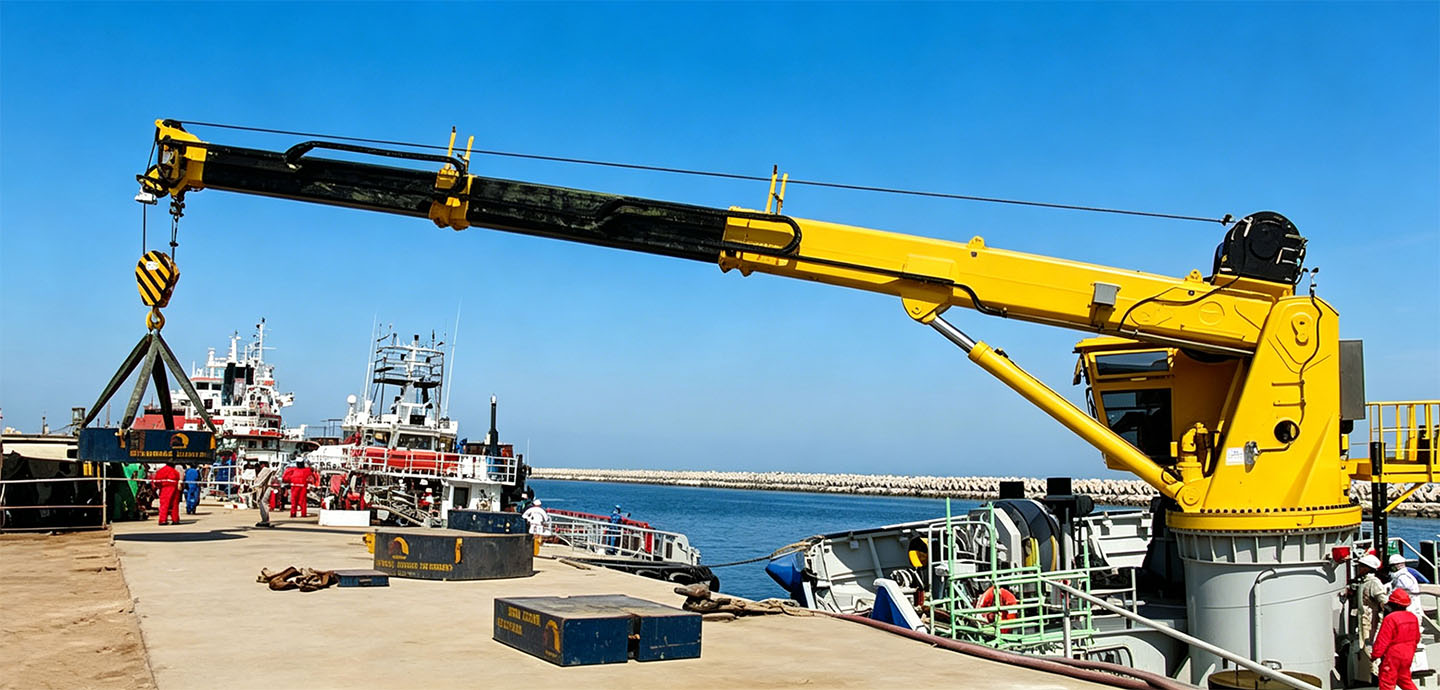 Marine Telescopic Boom Crane